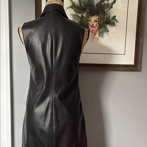 Bailey 44 Black collared Shirt Dress with snap buttons - Picture 8 of 13